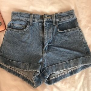American apparel high-waisted shorts